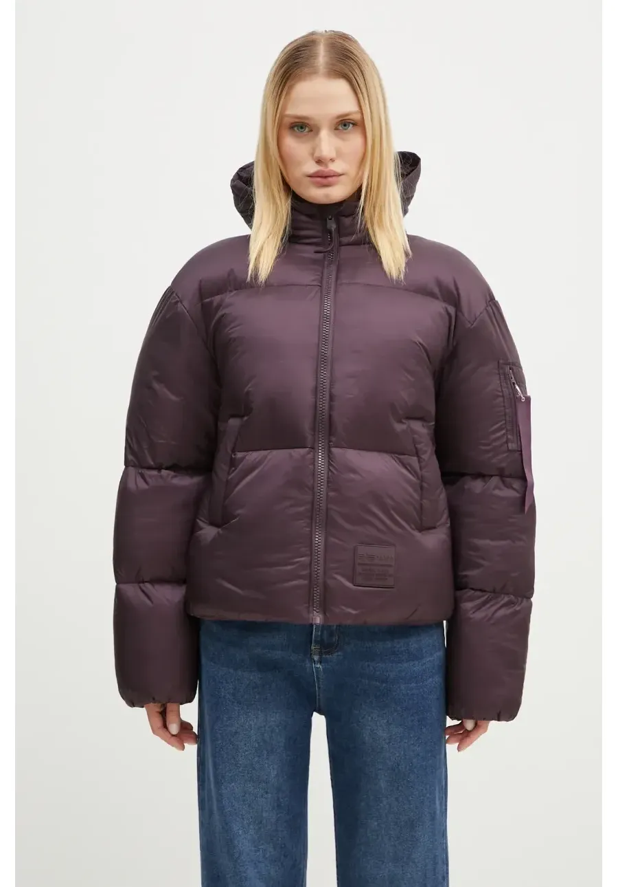 obrazek 1 Alpha Industries kurtka damska kolor fioletowy zimowa 148006