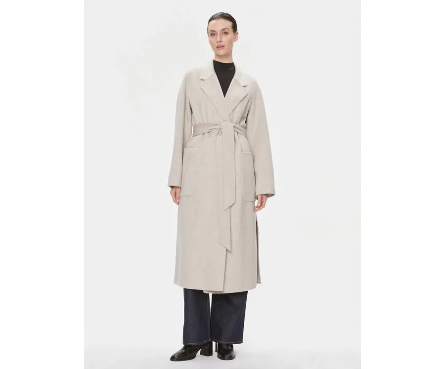 obrazek 1 IVY OAK Płaszcz wełniany Celia IO1123F1046 Beżowy Loose Fit