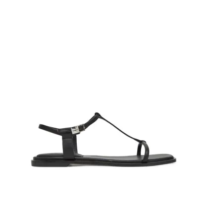 Zdjęcie Calvin Klein Sandały Flat Sandal Squared Buckle Lth HW0HW02556 Czarny