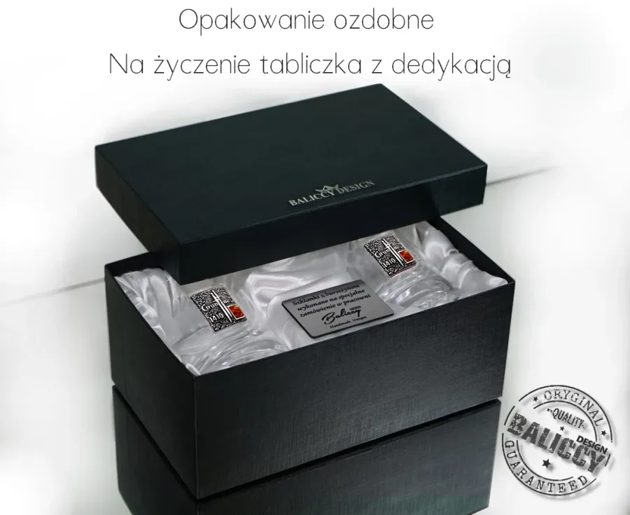 obrazek 5 Szklanka do whisky z bursztynem - Grunwald