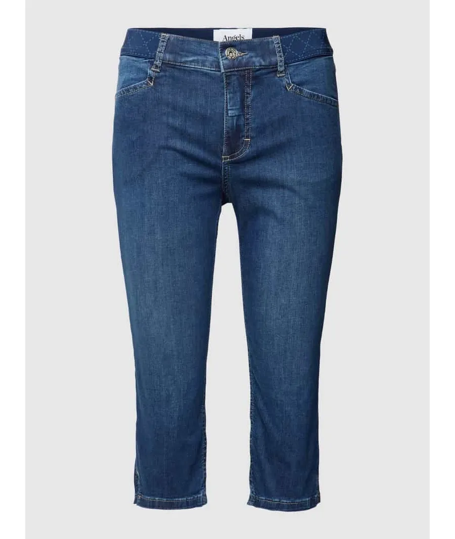 obrazek 1 Jeansy capri z wpuszczanymi kieszeniami