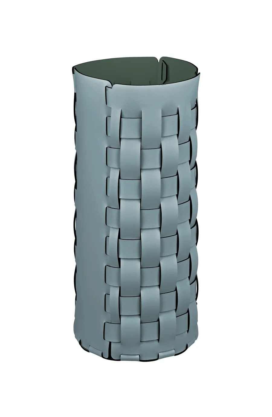 obrazek 1 Pleciony kosz na parasole Bottega Ø22xH51 cm w kolorze jasnego pastelowego błękitu