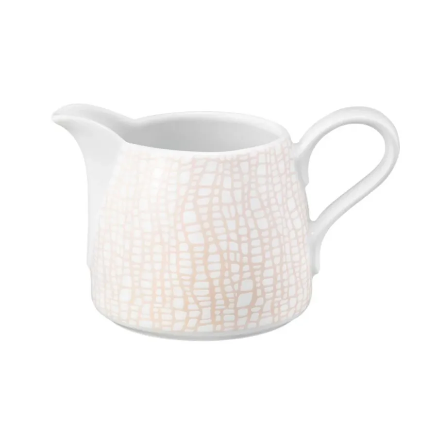 obrazek 1 Stylowy porcelanowy dzbanuszek do mleka zdobiony różowym motywem - Seltmann Weiden