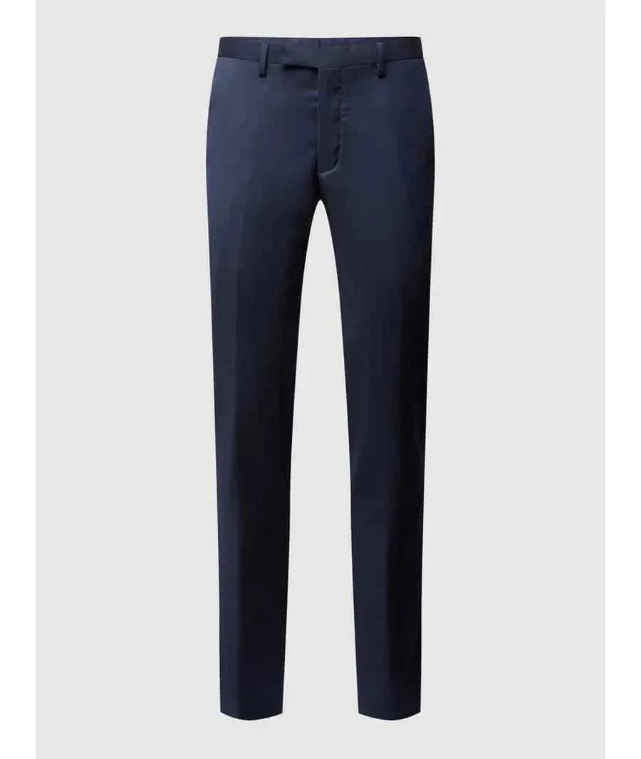 obrazek 1 Spodnie biznesowe o kroju slim fit z tkanym wzorem