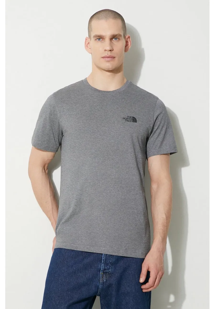 obrazek 1 The North Face t-shirt M S/S Simple Dome Tee męski kolor szary melanżowy NF0A87NGDYY1