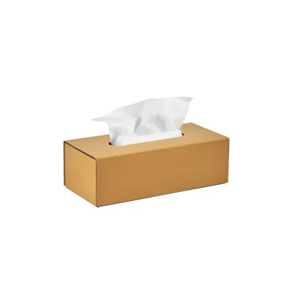 Zdjęcie Prostokątne pudełko na chusteczki 25x12xH8 cm w kolorze musztardowym