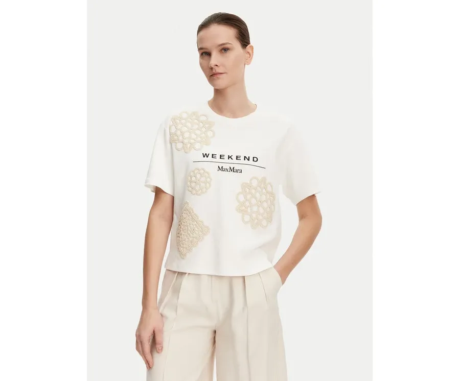 obrazek 1 Weekend Max Mara T-Shirt Lecco 2515941052 Biały Boxy Fit