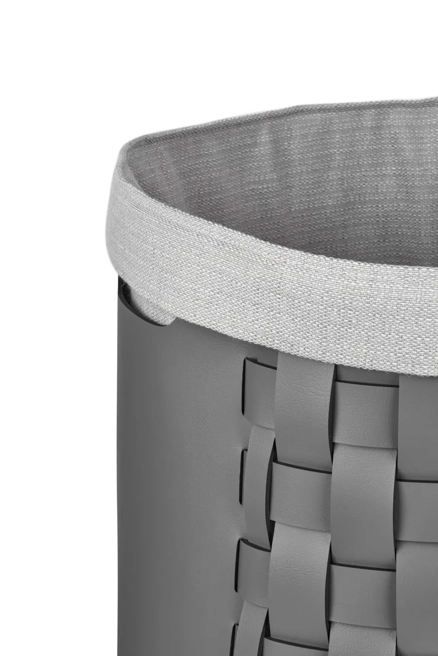 obrazek 2 Szary pleciony kosz Bottega Ø40xH40 cm