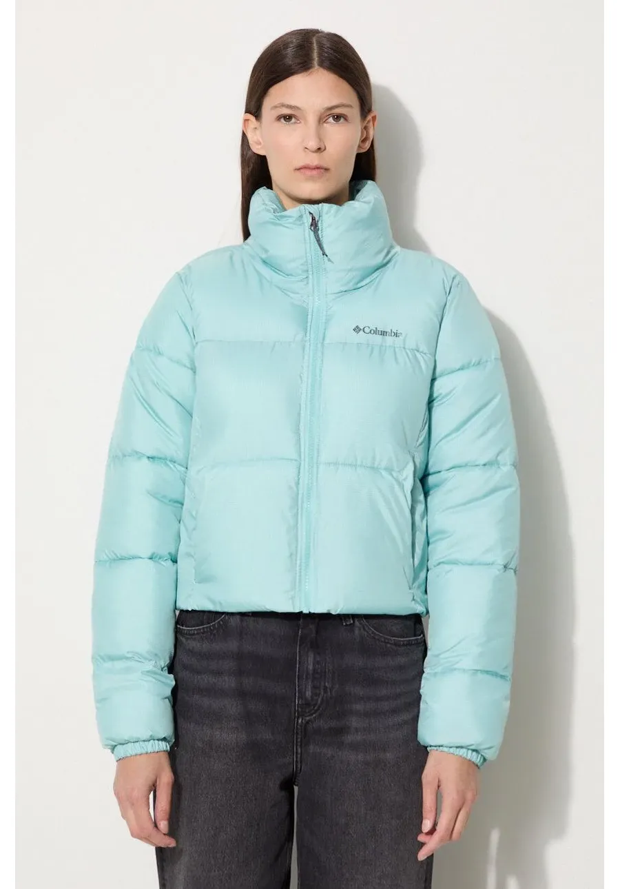 obrazek 1 Columbia kurtka Puffect Cropped Jacket damska kolor turkusowy zimowa 2002491
