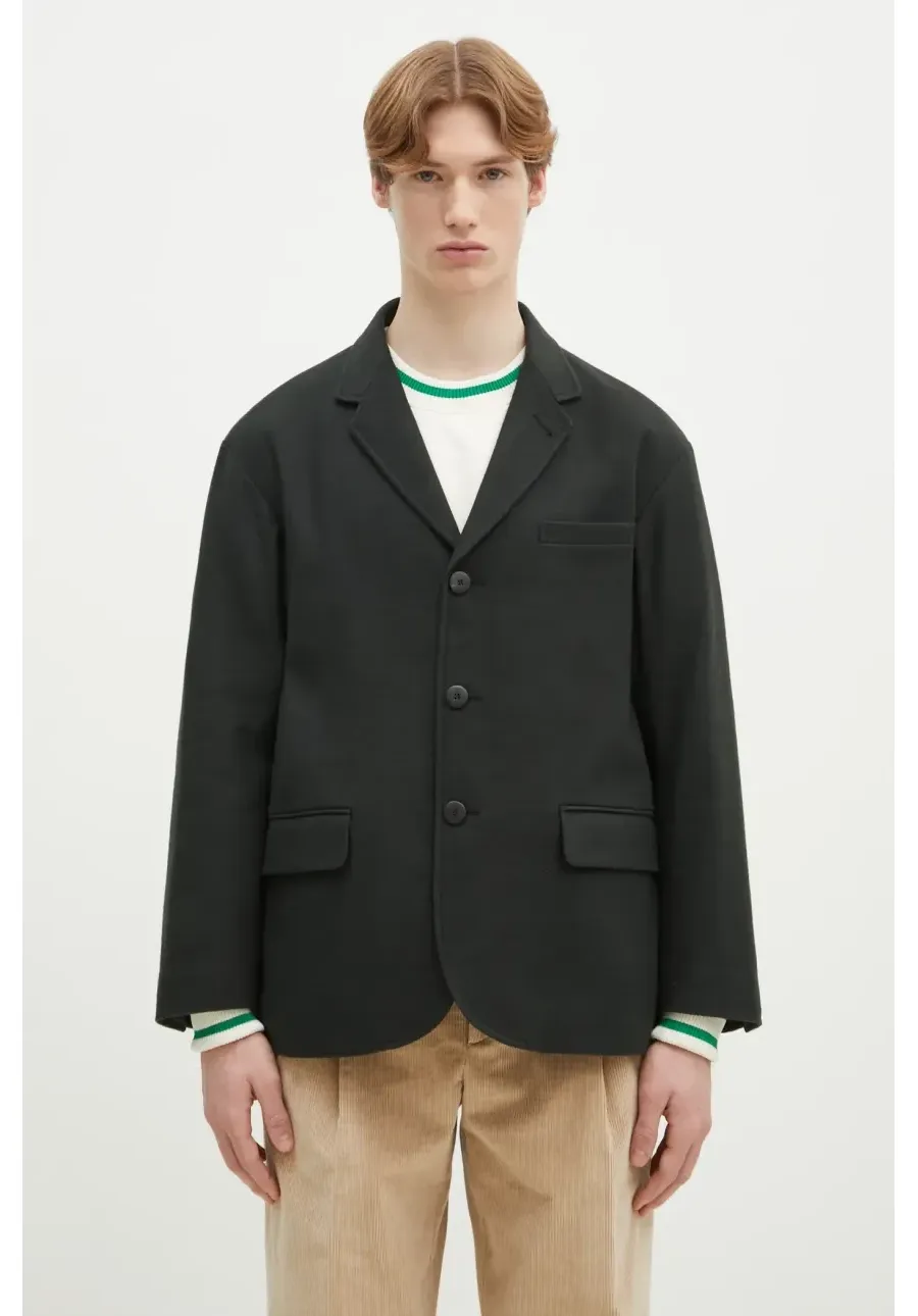 obrazek 1 Visvim marynarka wełniana Bowen Blazer kolor czarny 125105013021