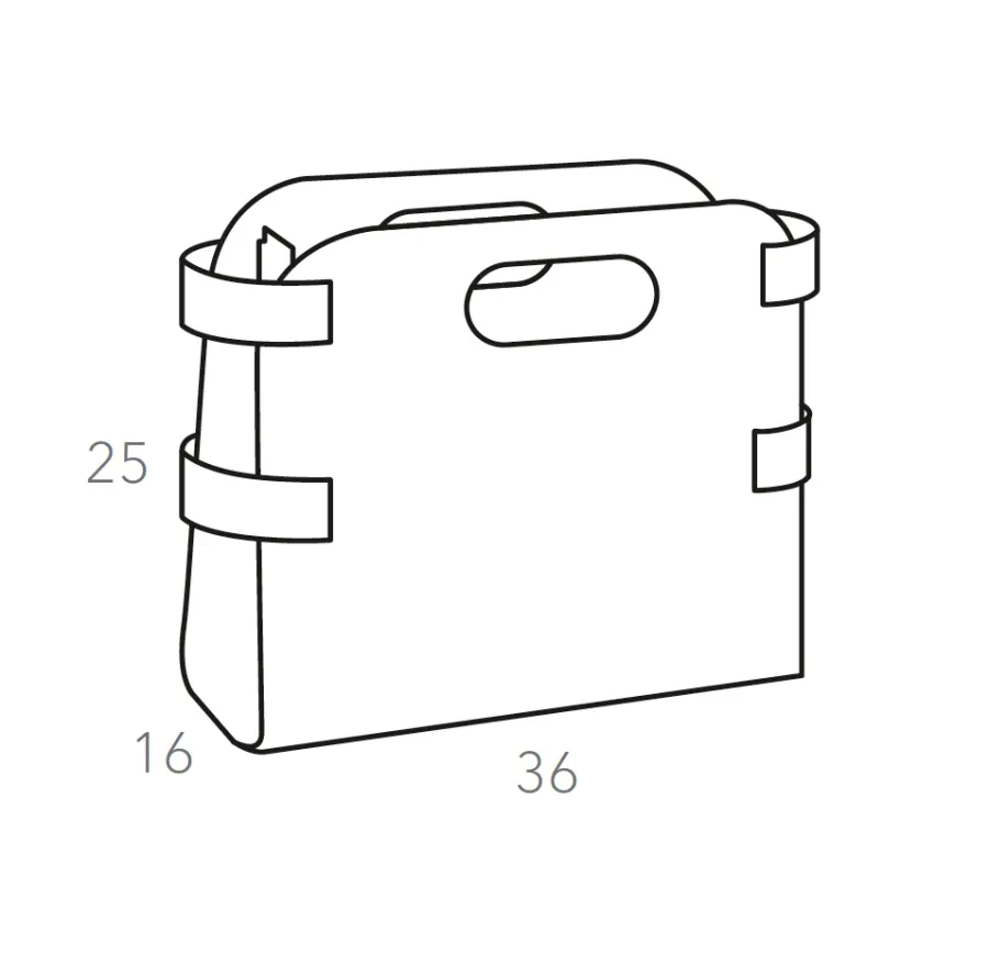 obrazek 4 Ciemnooliwkowy kosz na czasopisma 16x36xH25 cm z naturalnej skóry