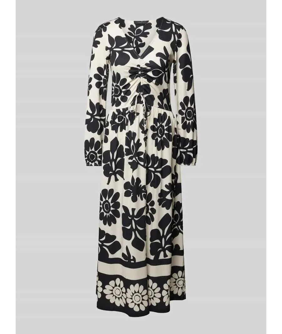 obrazek 1 Sukienka midi z dekoltem w serek