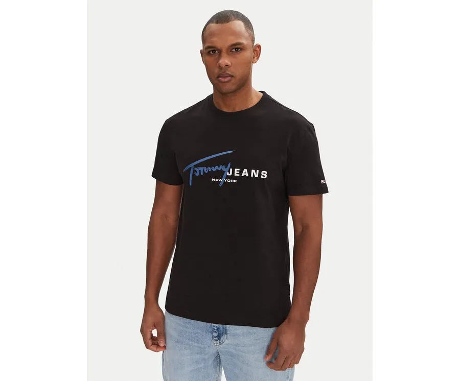 obrazek 1 Tommy Jeans T-Shirt Signature Dna DM0DM20817 Czarny Regular Fit