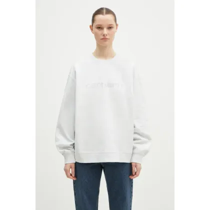 Zdjęcie Carhartt WIP bluza Rivet Script Sweat damska kolor szary melanżowa I034420.1DQXX