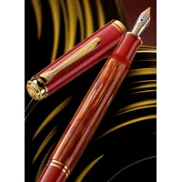 Zdjęcie Designerskie pióro wieczne Souveran 600 Tortoiseshell-Red stalówka EF