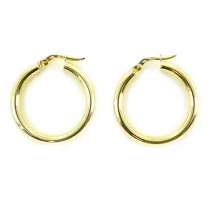 Zdjęcie Piękne damskie kolczyki koła z żółtego złota