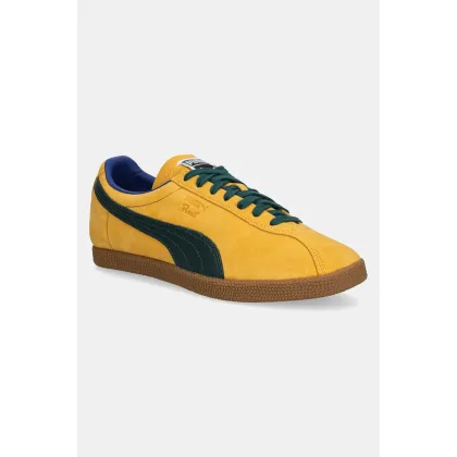 Zdjęcie Puma sneakersy zamszowe Brasil męskie kolor żółty 401048