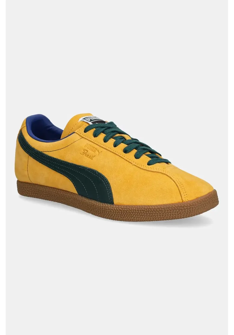 obrazek 1 Puma sneakersy zamszowe Brasil męskie kolor żółty 401048
