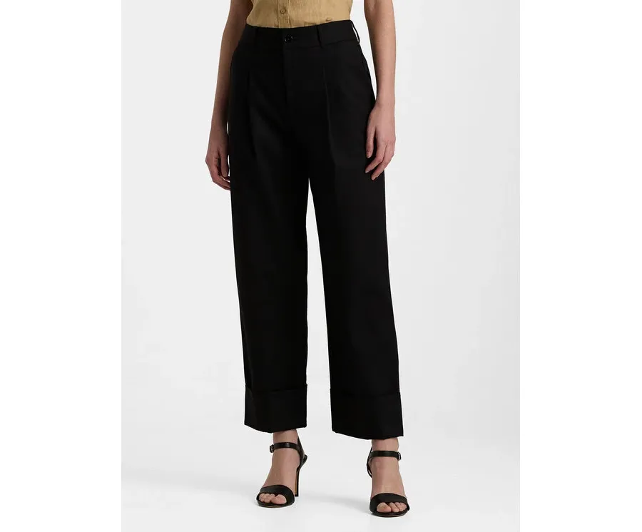 obrazek 1 Lauren Ralph Lauren Spodnie materiałowe 200871814008 Czarny Relaxed Fit LAUREN RALPH LAUREN