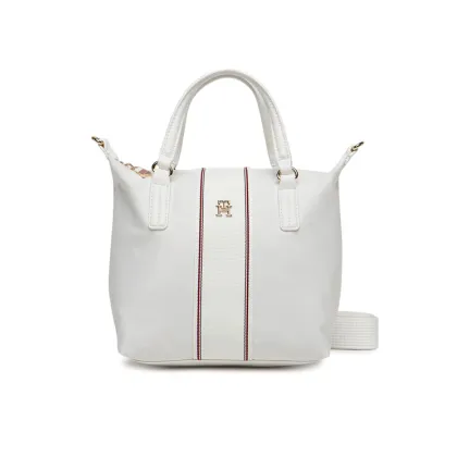 Zdjęcie Tommy Hilfiger Torebka Poppy Small Tote Corp AW0AW17204 Écru