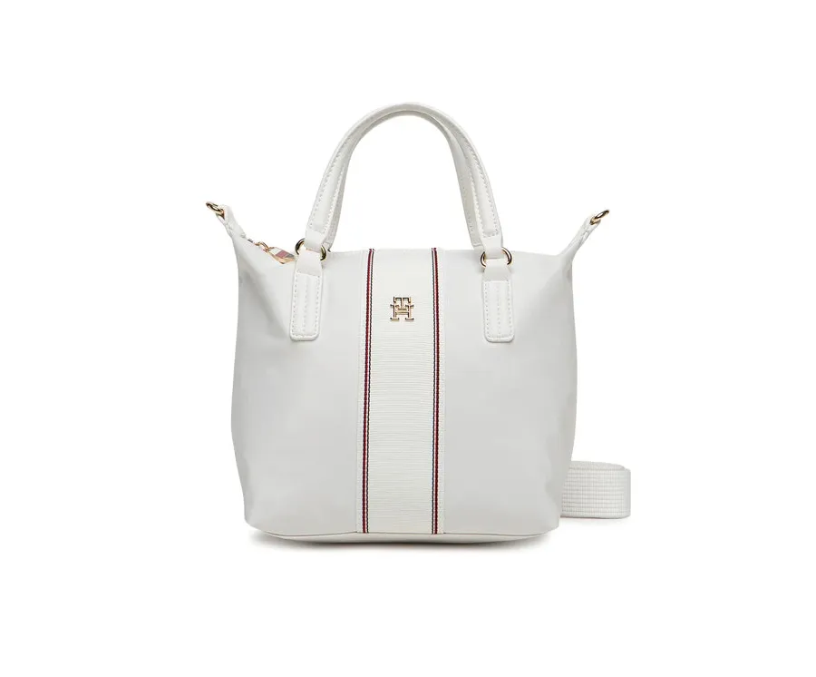 obrazek 1 Tommy Hilfiger Torebka Poppy Small Tote Corp AW0AW17204 Écru