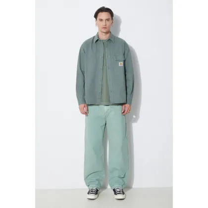 Zdjęcie Carhartt WIP kurtka koszulowa bawełniana Reno Shirt Jac kolor zielony przejściowa I031447.1YFGD