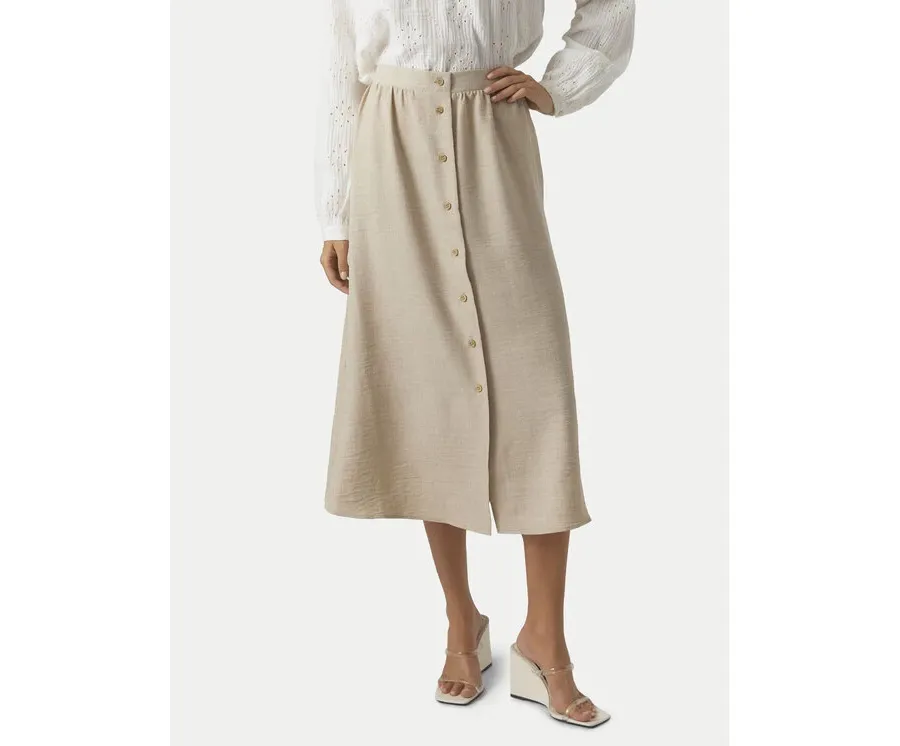 obrazek 1 Vero Moda Spódnica midi Melaney 10304134 Beżowy Regular Fit
