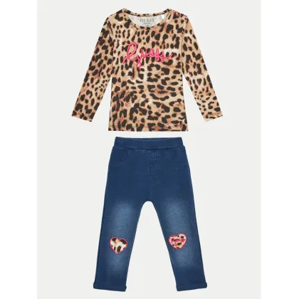 Zdjęcie Guess Komplet bluzka i spodnie A4BG07 J1313 Kolorowy Regular Fit