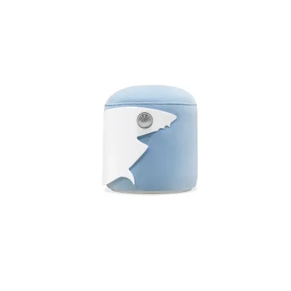 Picture Luxurious pouffe with an embroidered shark