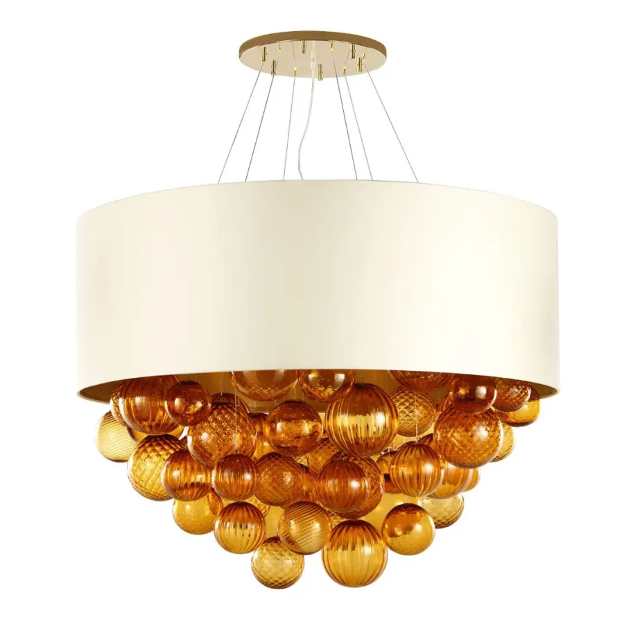obrazek 5 Wyjątkowa włoska szklana lampa wisząca - ręcznie wykonana ze szkła murano do salonu