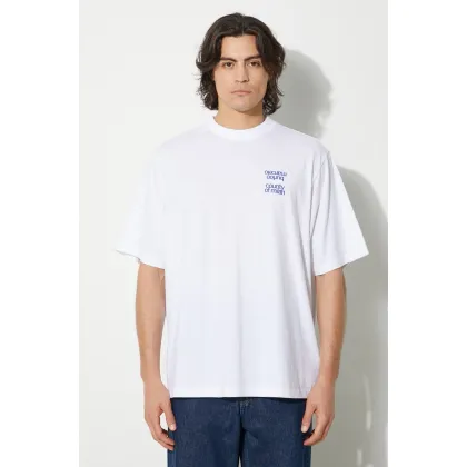 Zdjęcie Marcelo Burlon t-shirt bawełniany MCBM Slogan Over Tee męski kolor biały z nadrukiem CMAA054F24JER0070145