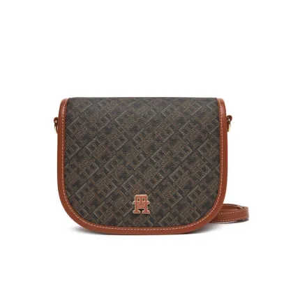 Zdjęcie Tommy Hilfiger Torebka Th Monoplay Leather Saddle Bag AW0AW17414 Czarny