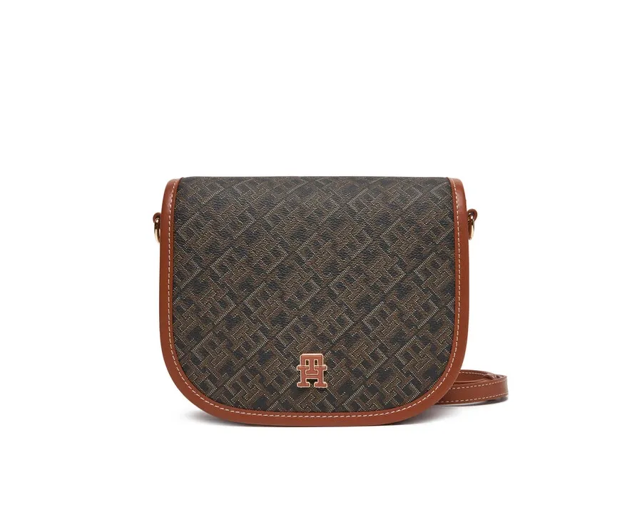 obrazek 1 Tommy Hilfiger Torebka Th Monoplay Leather Saddle Bag AW0AW17414 Czarny