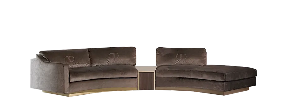obrazek 1 Brązowa stylowa sofa do domu - Daytona