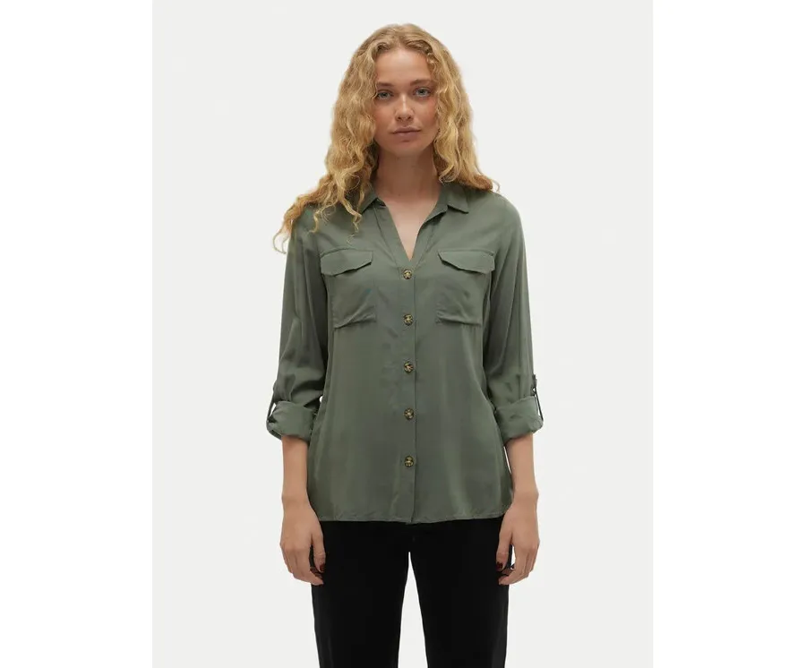 obrazek 1 Vero Moda Koszula Bumpy 10275283 Zielony Regular Fit