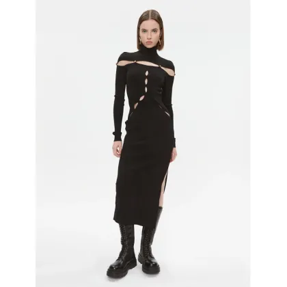 Zdjęcie Versace Jeans Couture Sukienka dzianinowa 75HAOM50 Czarny Slim Fit
