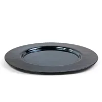 Picture Set of 6 black dinner plates