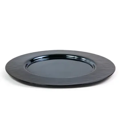 Zdjęcie Zestaw 6 czarnych talerzy obiadowych