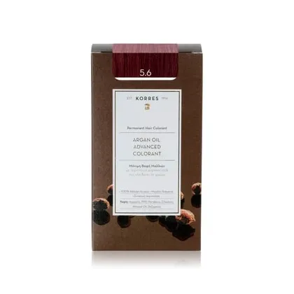 Zdjęcie KORRES Argain Oil Advanced Hair Colour Red Light Brown / Light Brown Red 5.6 Farba do włosów 1 szt.