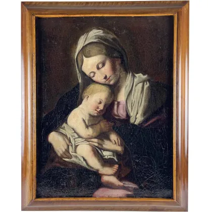 Picture Madonna and Child, late 17th century, oil painting on canvas