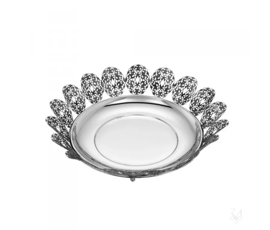 picture 1 A unique openwork silver Openwork basket - Zaramella Argenti