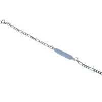 Picture Beautiful bracelet with a plate and a three + one link chain