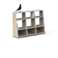 Zdjęcie ASYMETRY MONTESSORI - potrójna półka/regał - naturalny mebel dla dziecka - Mathy by Bols