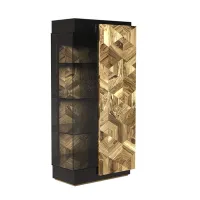 Picture Stylish Portuguese wardrobe made of wood and glass - Soberanna
