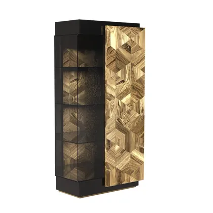 Picture Stylish Portuguese wardrobe made of wood and glass - Soberanna