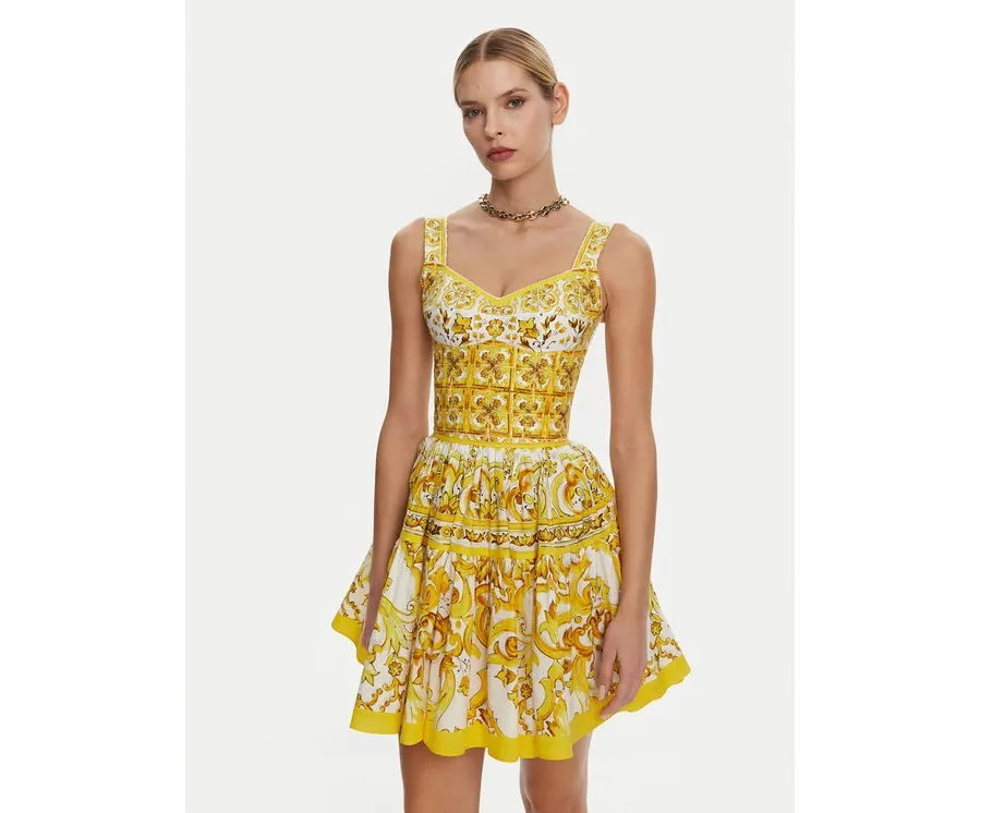 obrazek 1 Dolce&Gabbana Top F7W98T HH5EA Żółty Regular Fit