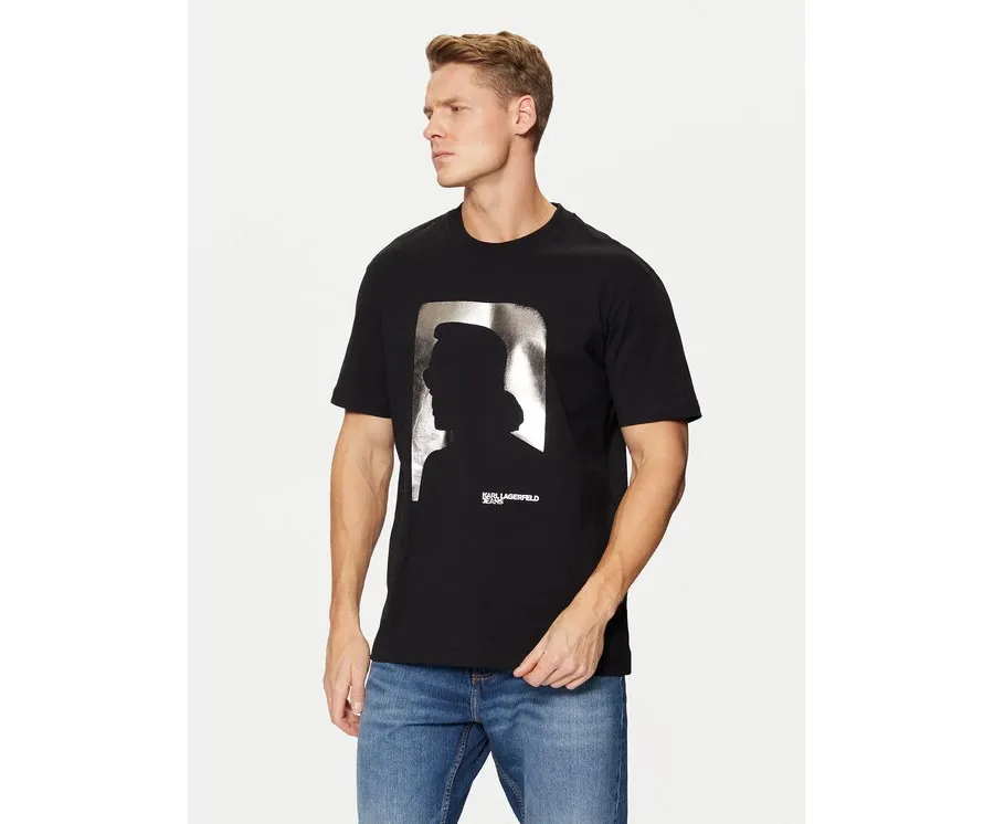 obrazek 1 Karl Lagerfeld Jeans T-Shirt A1M17052 Czarny Regular Fit