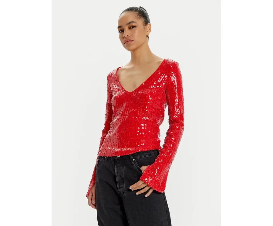 obrazek 1 ROTATE Bluzka Georgia 1131493017 Czerwony Regular Fit