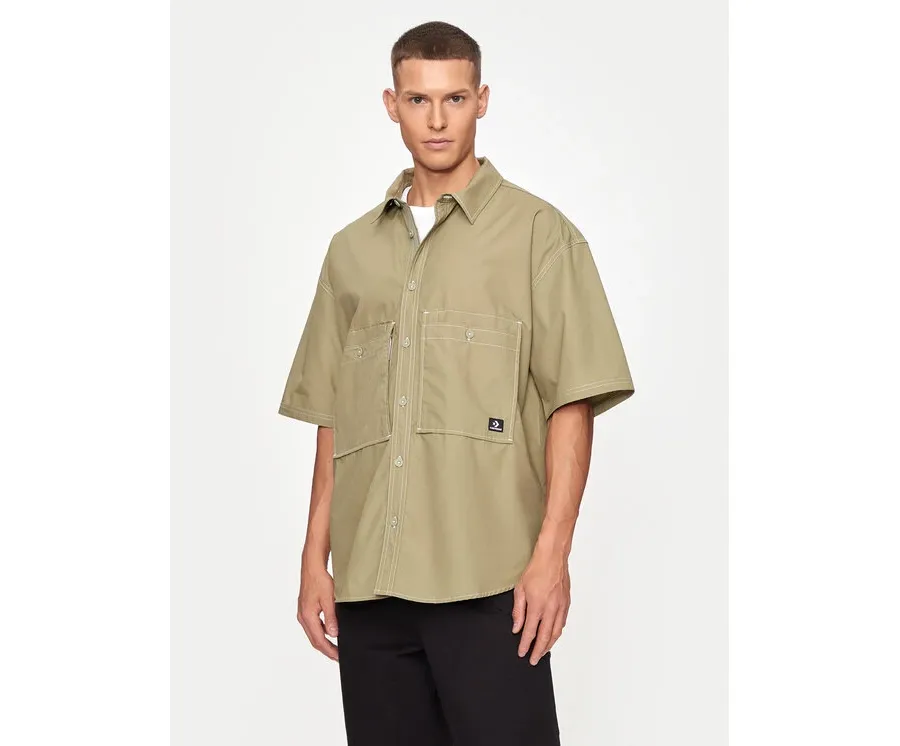 obrazek 1 Converse Koszula M Wordmark Utility Shirt 10026433-A02 Khaki Regular Fit