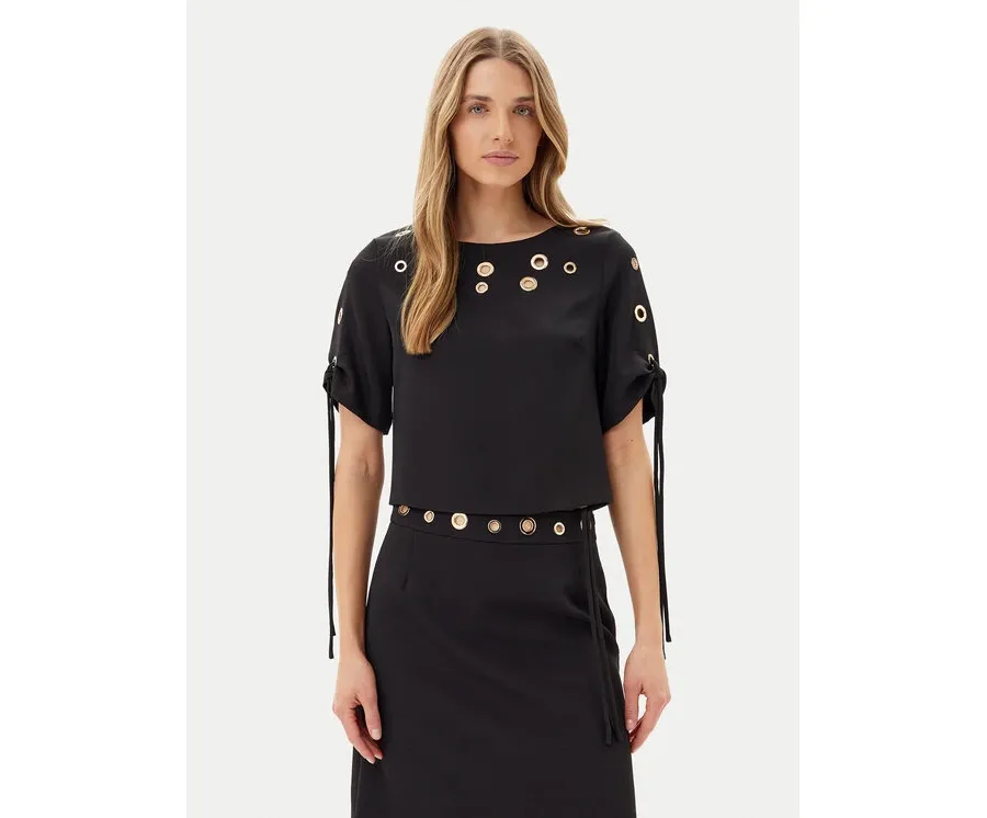 obrazek 1 ARTIGLI Bluzka ACBL000743 Czarny Regular Fit
